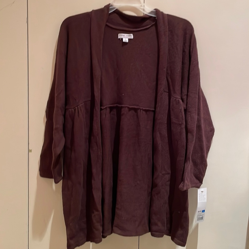 Liz Lange LS Maternity Brown Cardigan size L